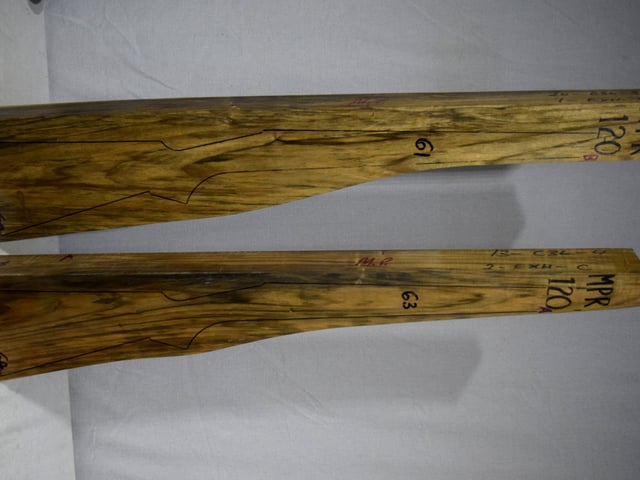 Right side of MPR 120A & 120B stockwood blank