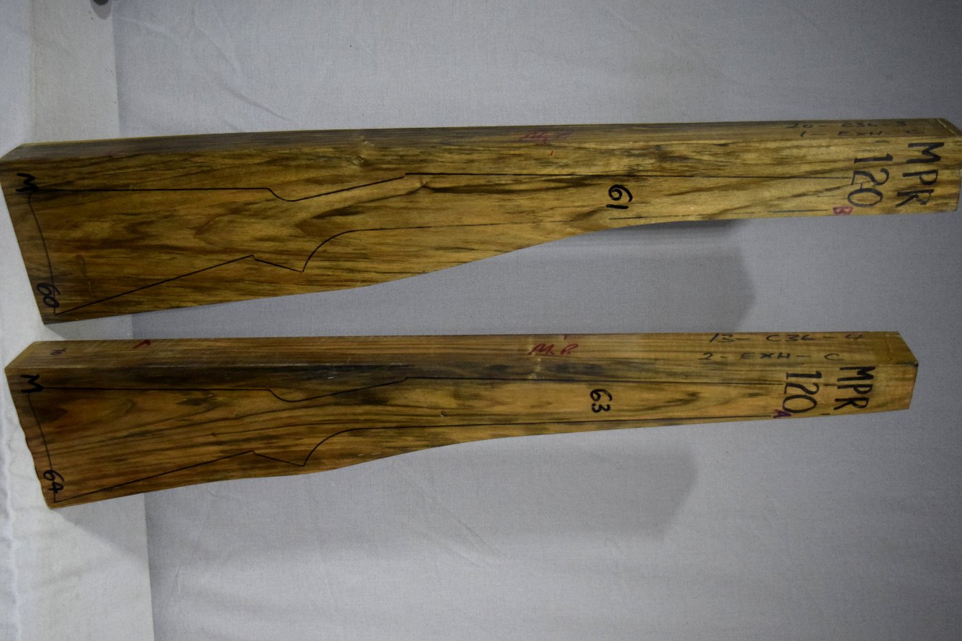 Right side of MPR 120A & 120B stockwood blank
