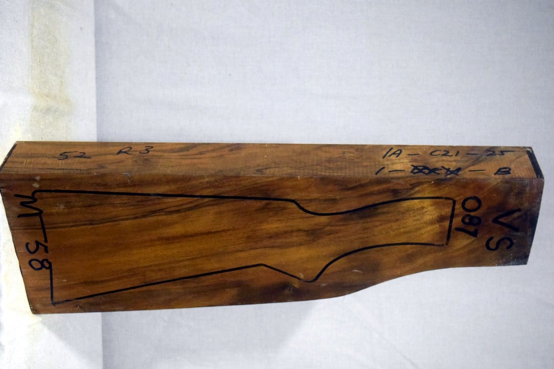 Right side of VS 087 stockwood blank