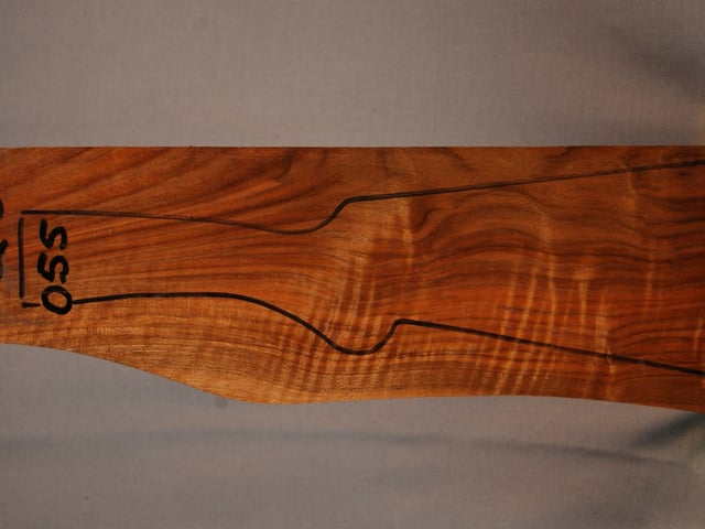 Left side of QS 055 stockwood blank
