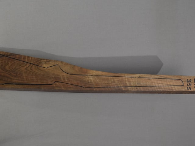 Left side of QR 355 stockwood blank