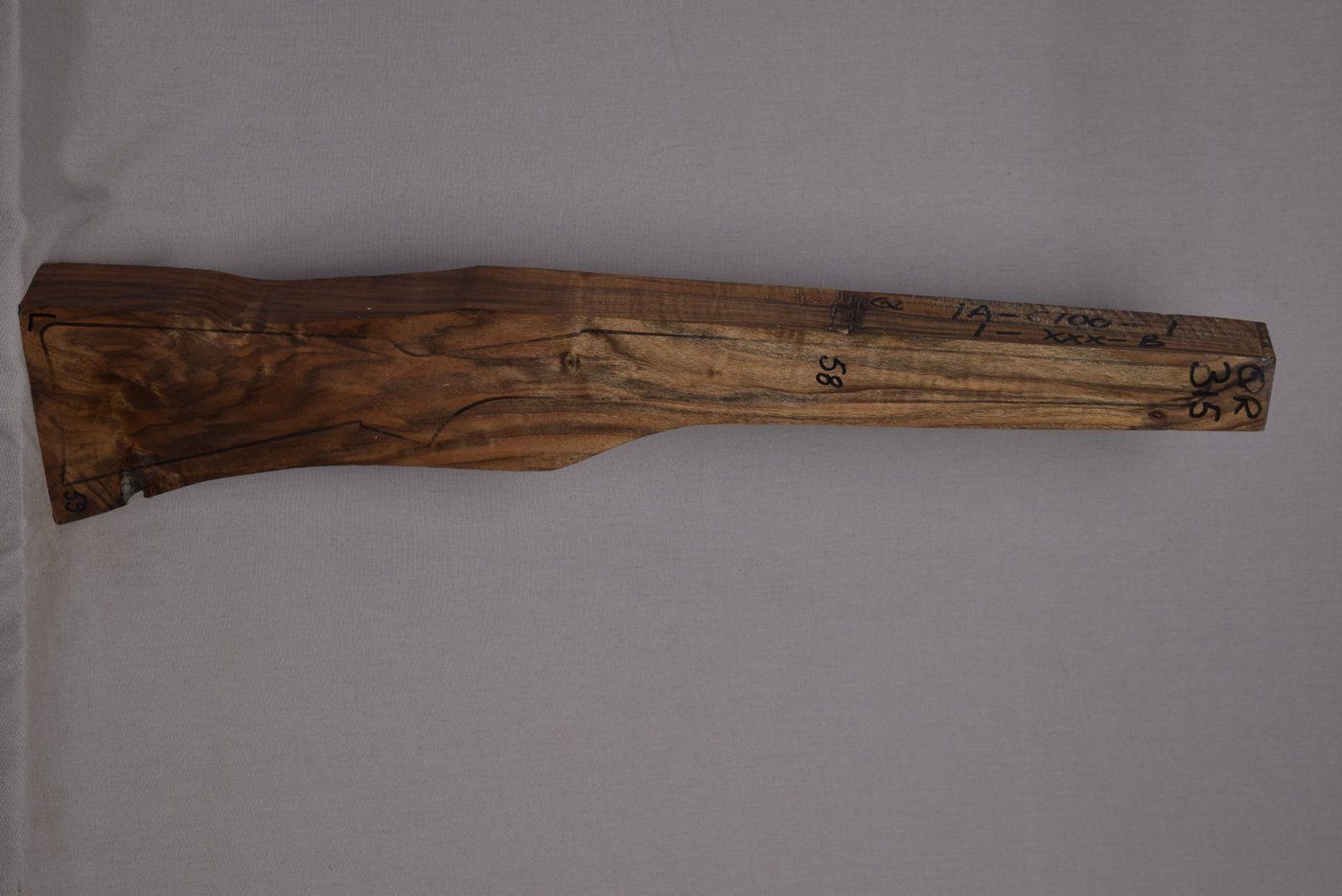 Right side of QR 315 stockwood blank
