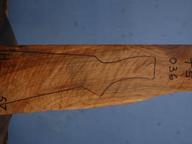 Right side of TS 036 stockwood blank