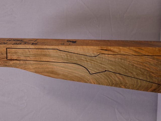 Left side of TD 012 stockwood blank