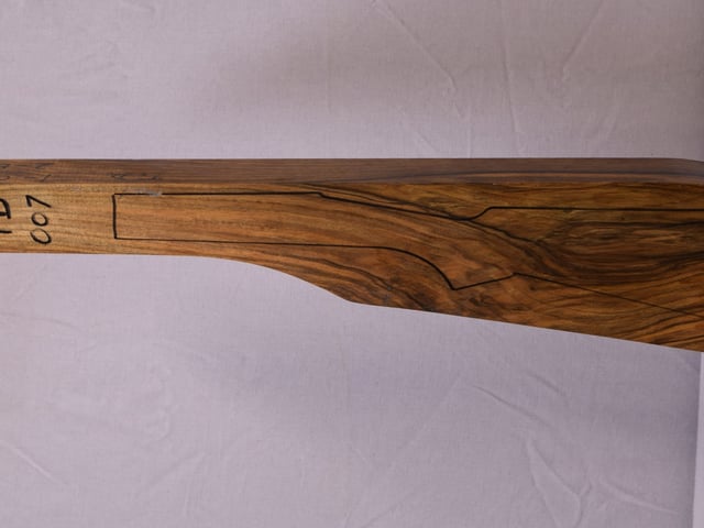 Left side of TD 007 stockwood blank