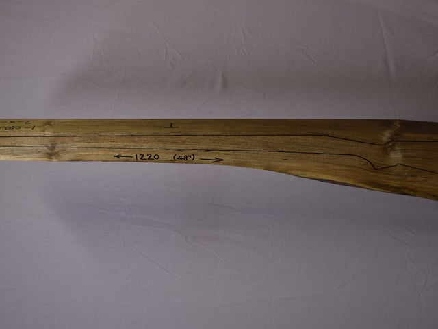 Left side of STDM 002 Target stockwood blank