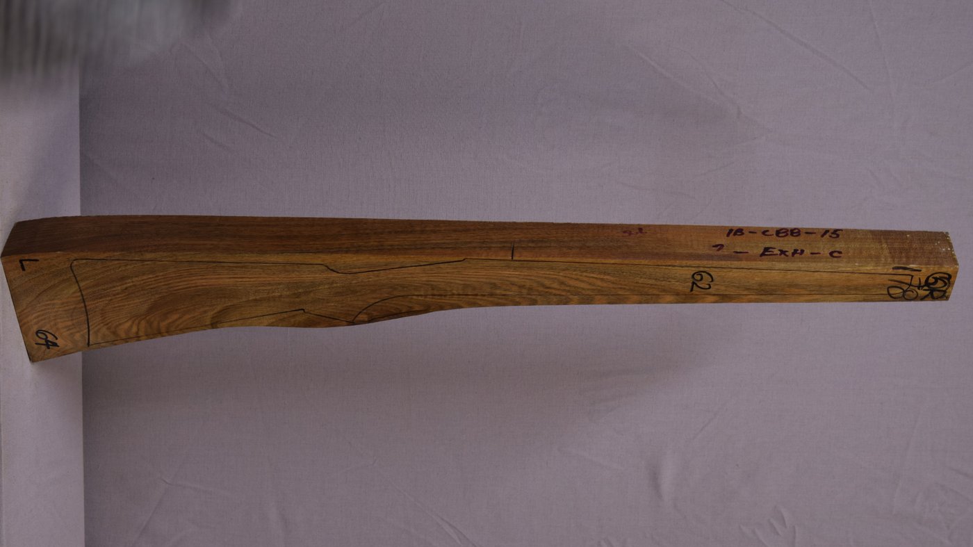Right side of Qr 178 stockwood blank