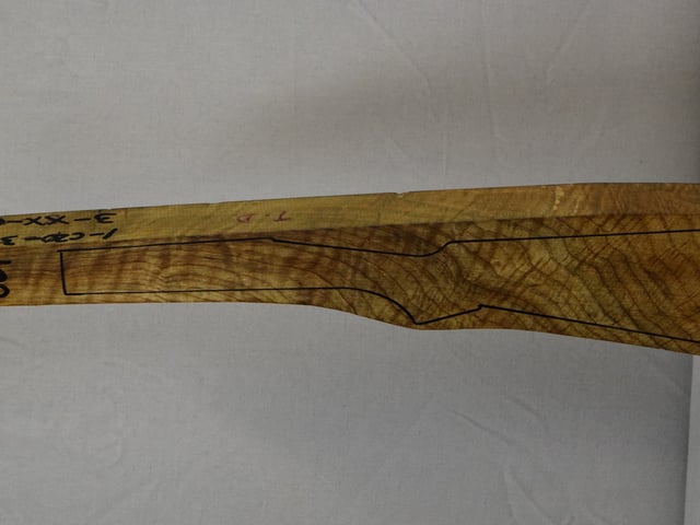 Left side of VTD 001 stockwood blank