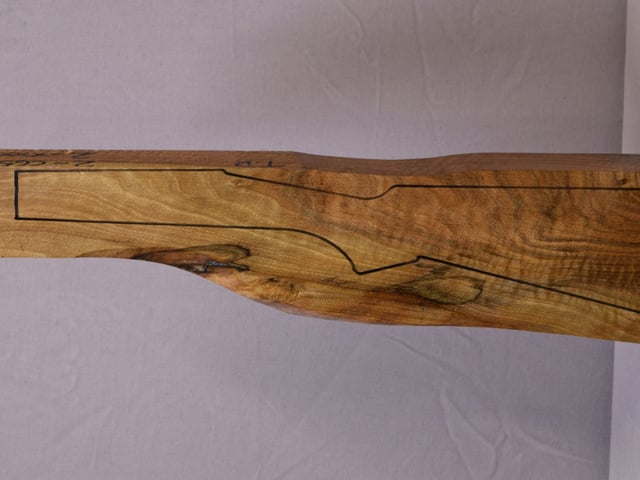 Left side of QTD 026 stockwood blank