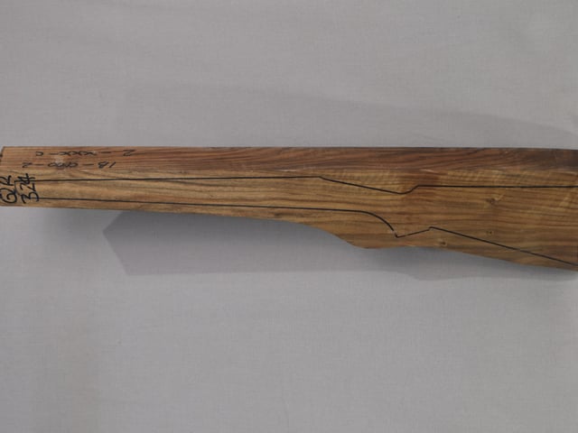 Left side of QR 324 stockwood blank