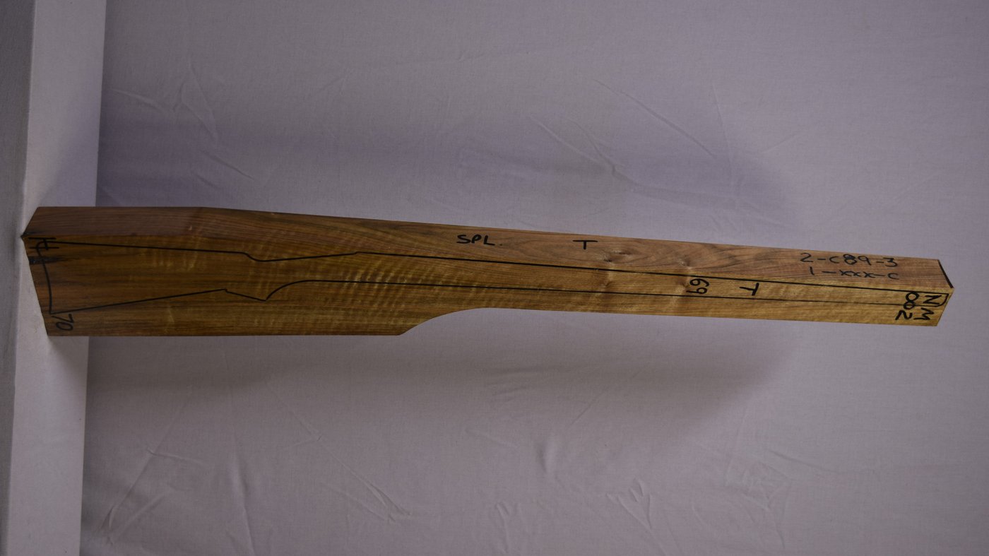 Right side of NM 002 Target stockwood blank