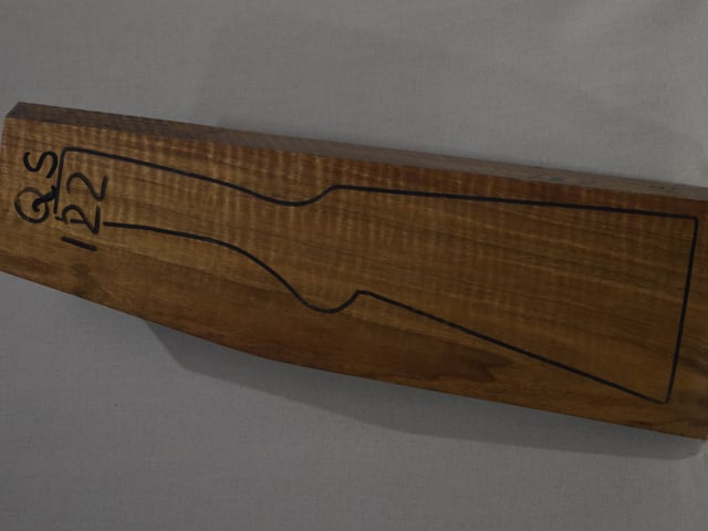 Left side of QS 122 stockwood blank
