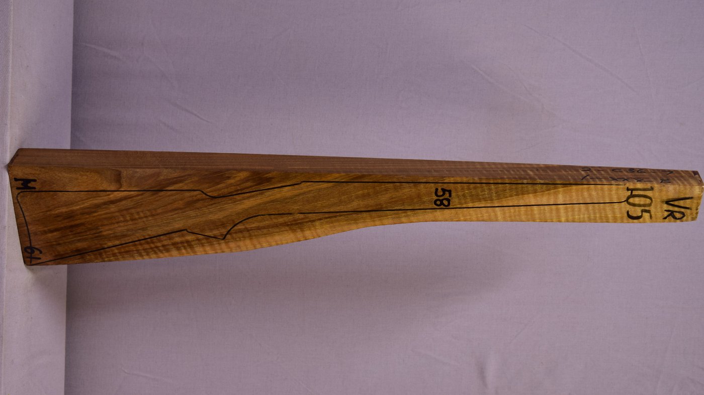 Right side of VR105 stockwood blank