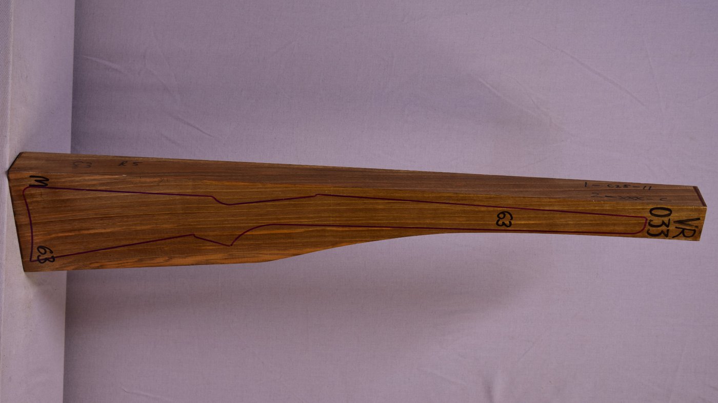 Right side of VR033 stockwood blank