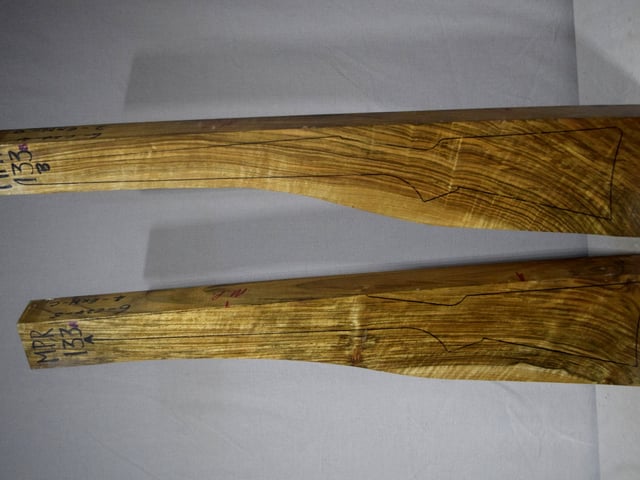 Left side of MPR 133A & 133B stockwood blank