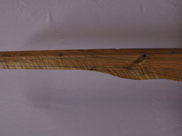 Left side of QR 118 stockwood blank