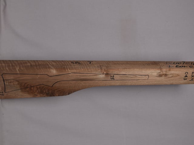 Right side of EXHM 043 stockwood blank