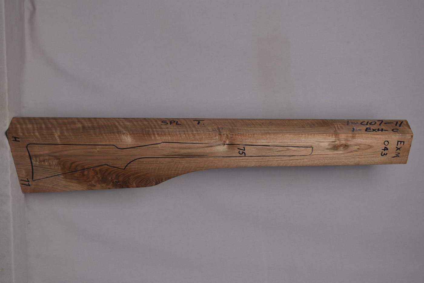 Right side of EXHM 043 stockwood blank