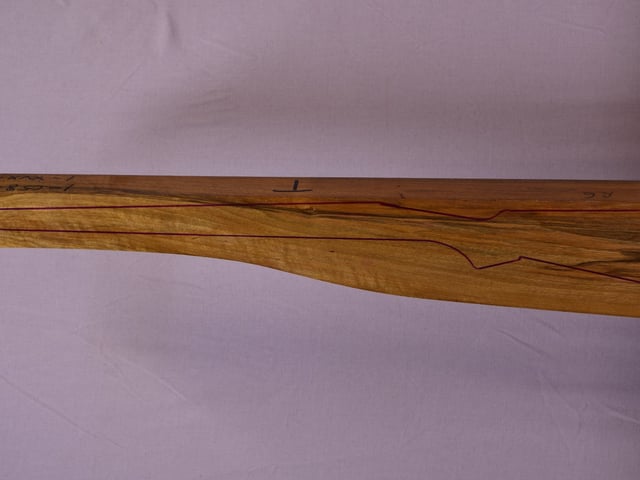 Left side of VR027 stockwood blank