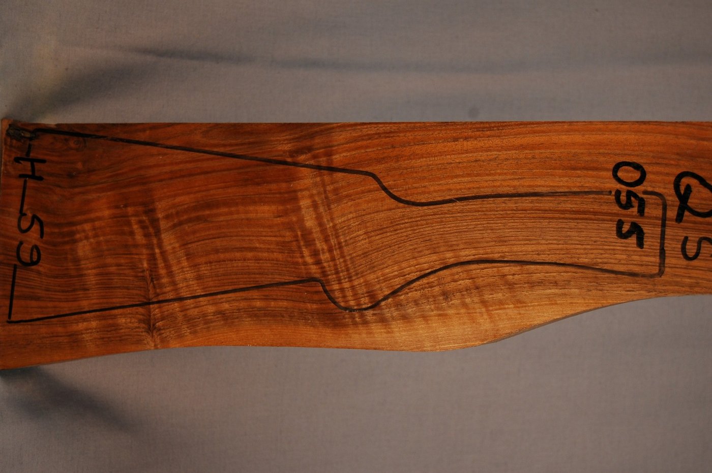 Right side of QS 055 stockwood blank