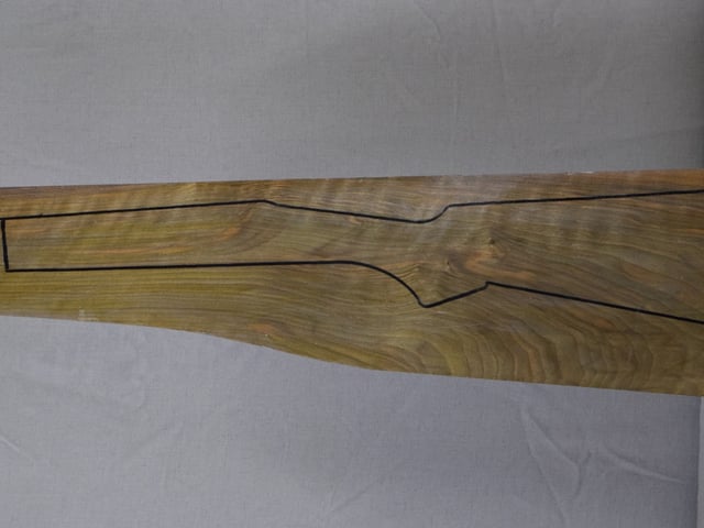 Left side of TTD 019 stockwood blank