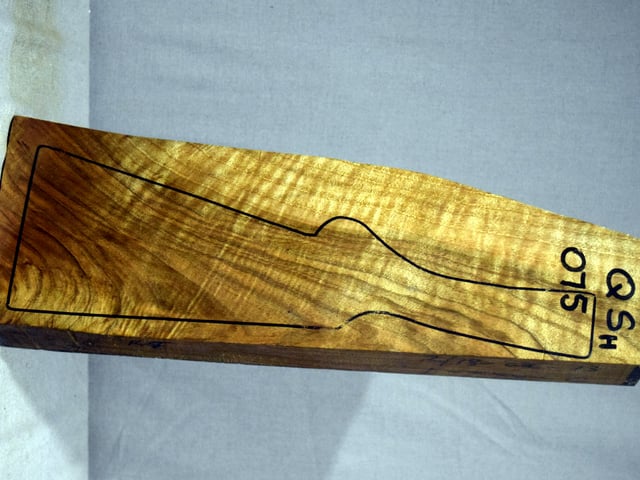 Left side of QS 075 stockwood blank