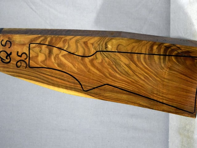 Left side of QS 095 stockwood blank