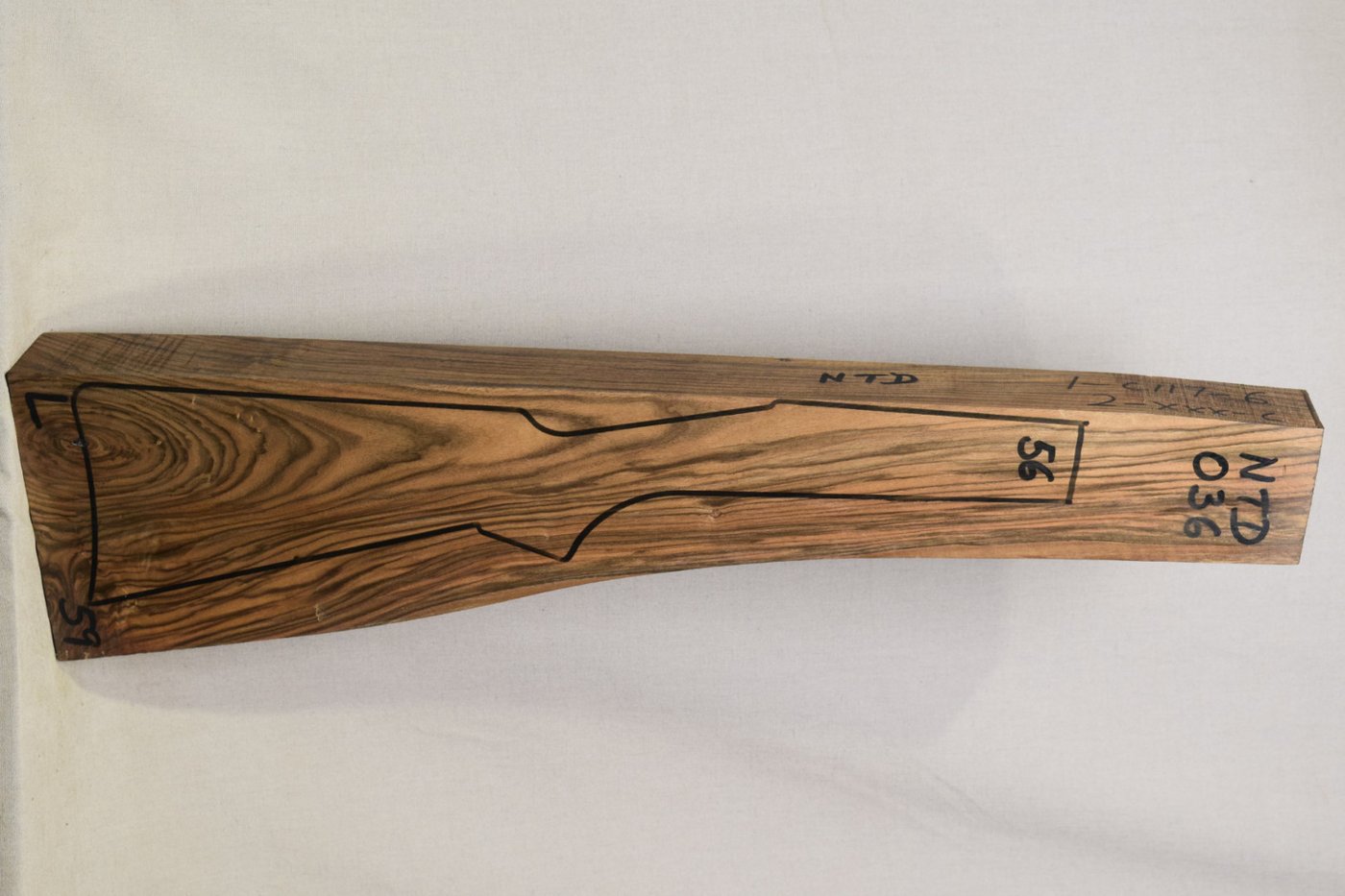 Right side of NTD 036 stockwood blank