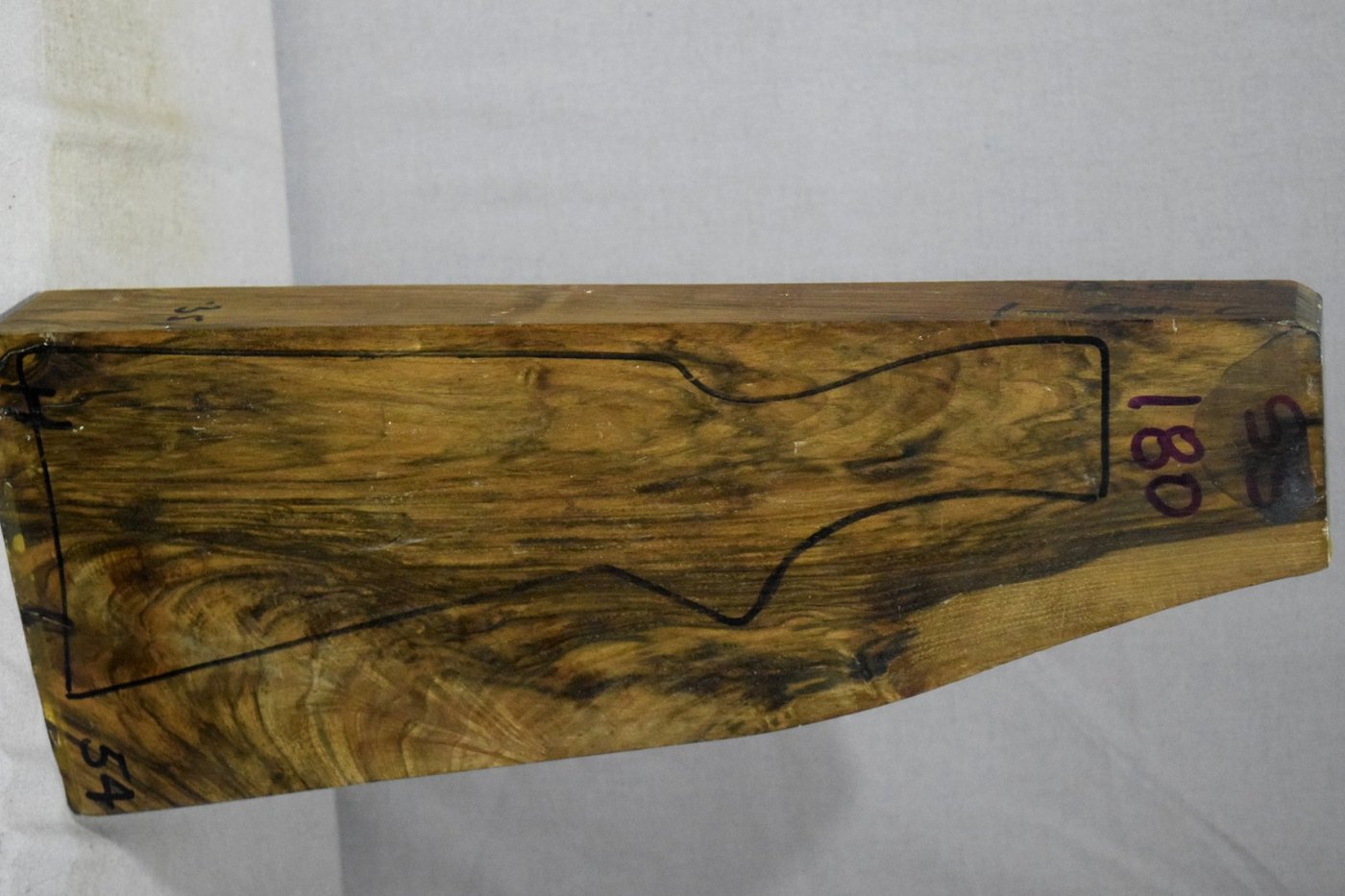 Right side of SS 180 stockwood blank