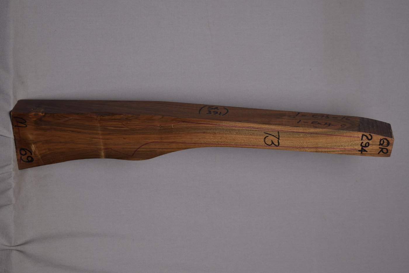 Right side of QR 294 stockwood blank