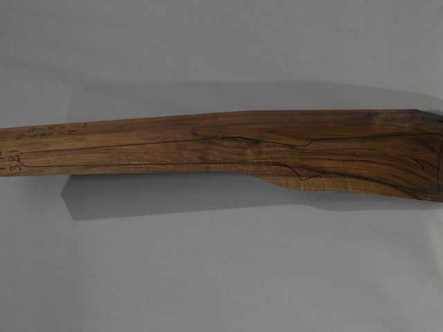 Left side of TR 381 stockwood blank
