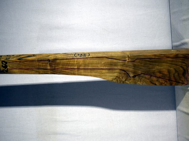 Left side of QR260 stockwood blank