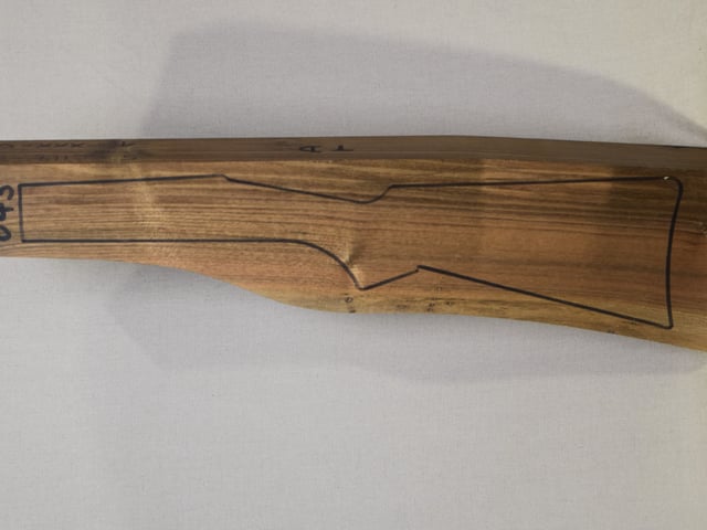 Left side of TTD 043 stockwood blank