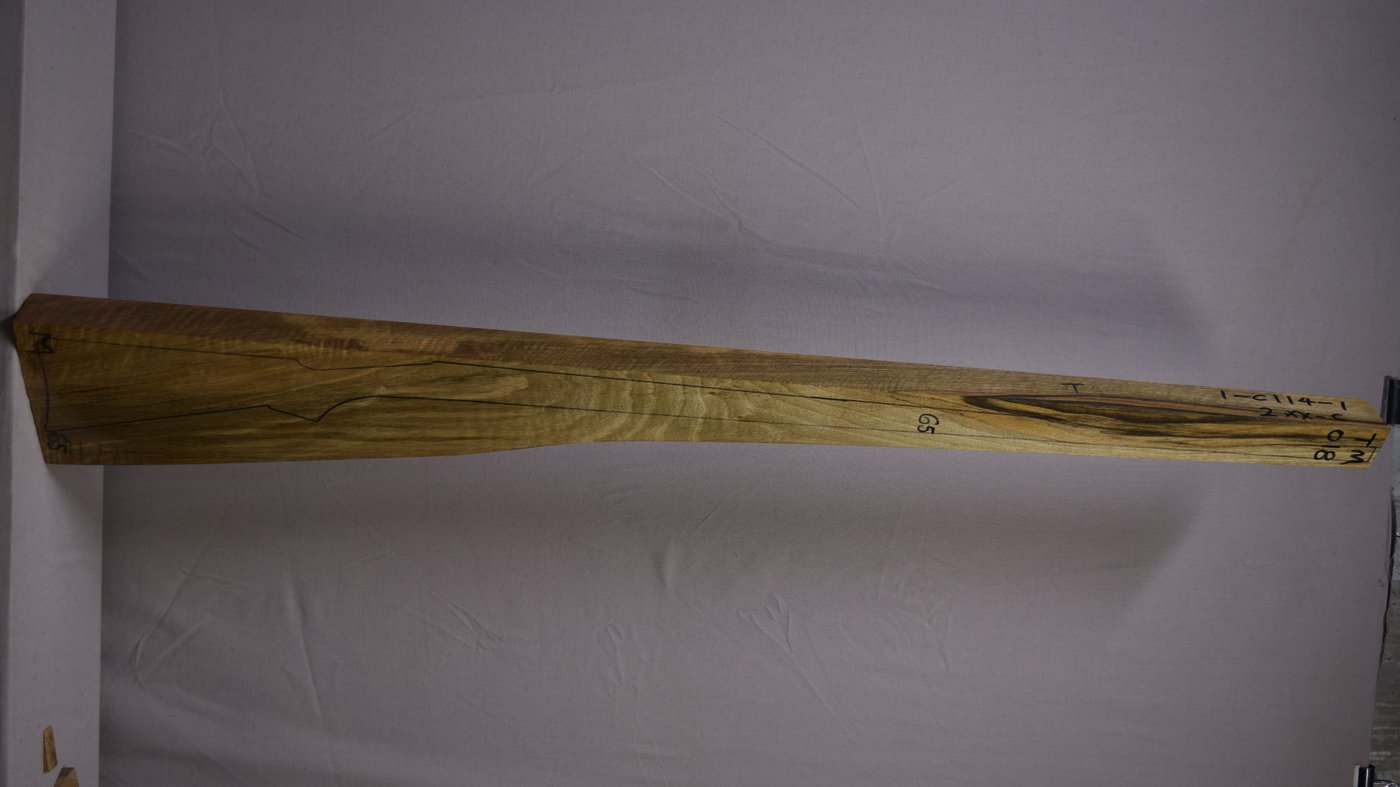 Right side of TM 018 Target stockwood blank
