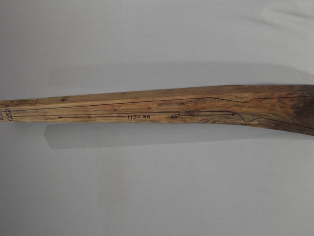Left side of EXHM 052 stockwood blank