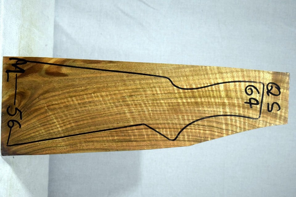 Right side of QS 064 stockwood blank