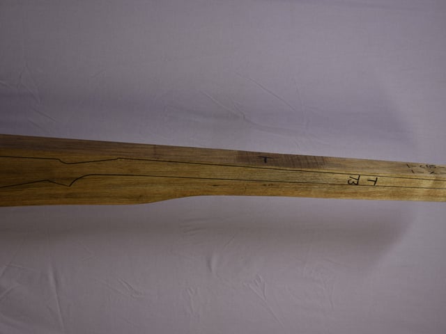 Right side of STDM 001 Target stockwood blank