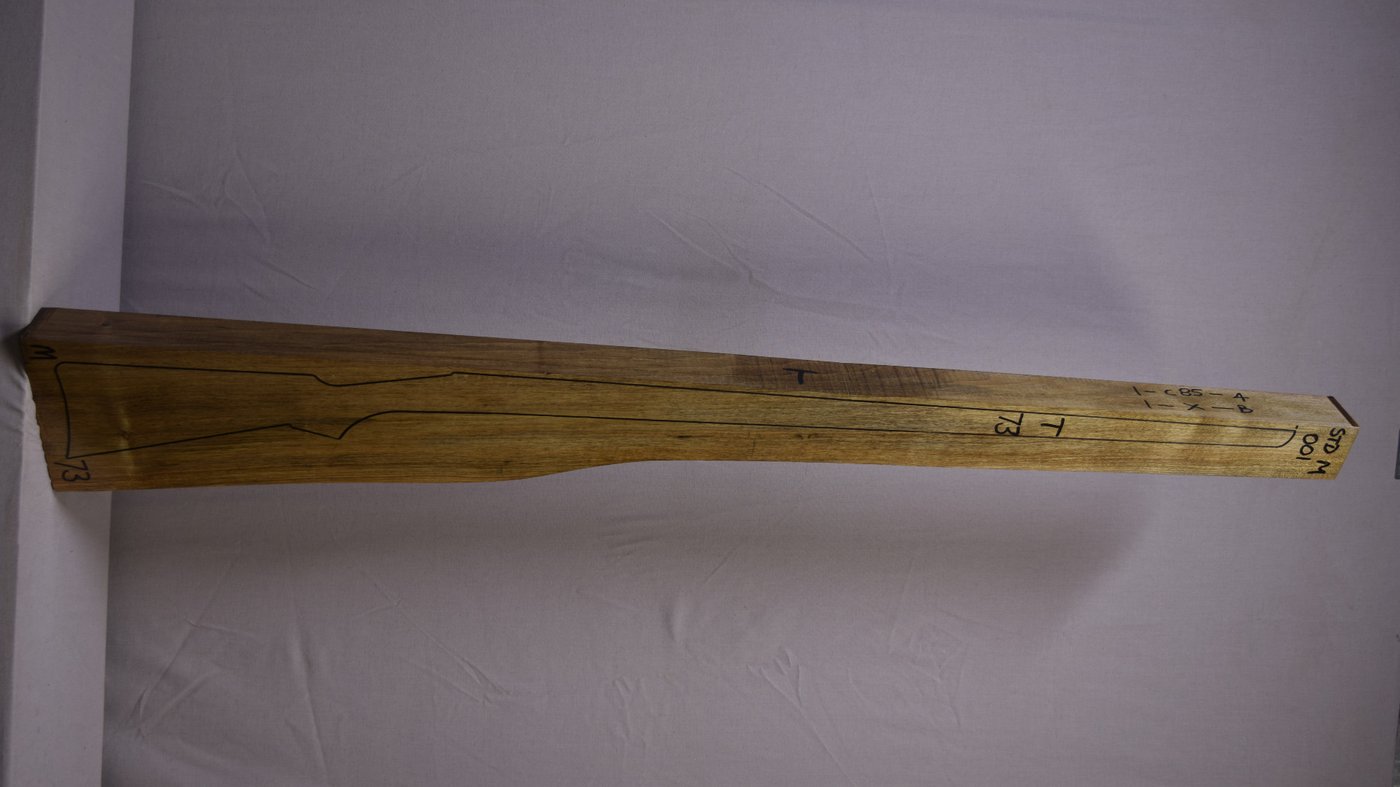 Right side of STDM 001 Target stockwood blank