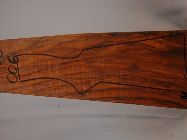 Left side of QS 006 stockwood blank
