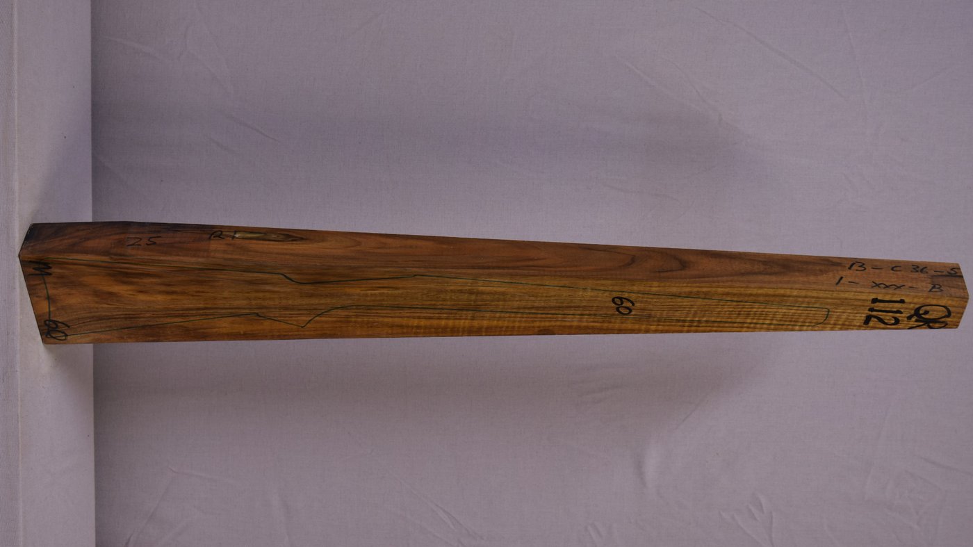 Right side of QR 112 stockwood blank
