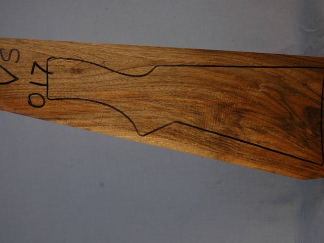Left side of VS 017 stockwood blank