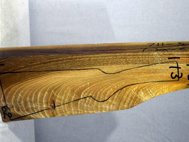 Right side of TS 113 stockwood blank