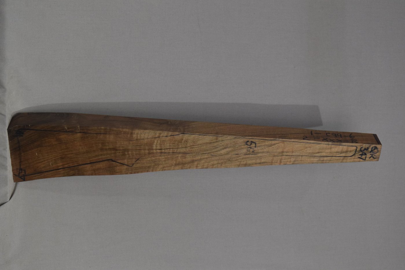 Right side of QR 347 stockwood blank