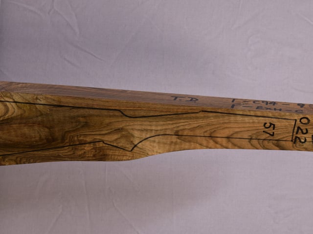 Right side of TD 022 stockwood blank