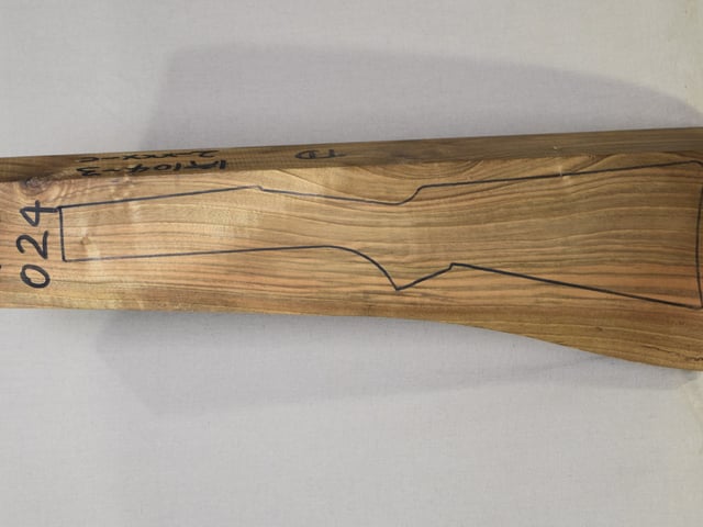 Left side of VTD 024 stockwood blank