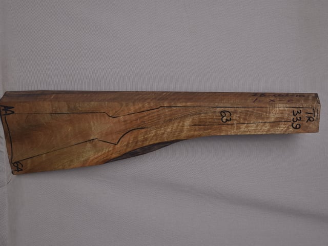 Right side of TR 339 stockwood blank
