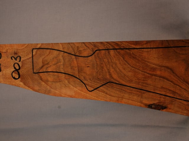 Left side of QS 003 stockwood blank
