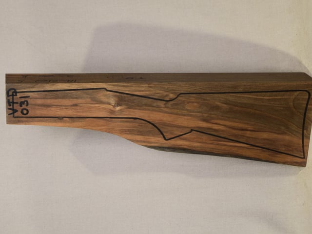 Left side of VTD 031 stockwood blank
