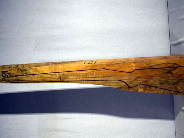 Left side of QR259 stockwood blank