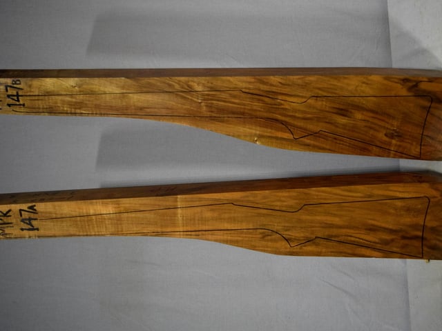 Left side of 147A & 147B stockwood blank